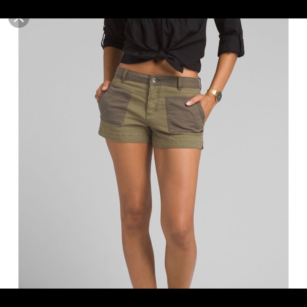 Prana Kittle Shorts, Khaki, Size 14